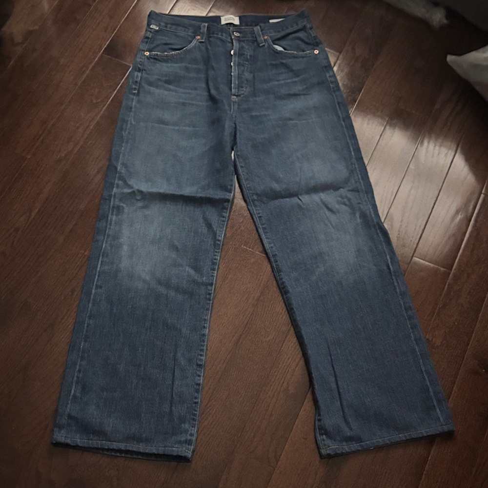 Citizens Of Humanity Men's Bootcut Jeans in Dark Blue Denim